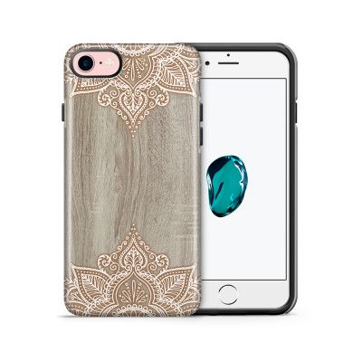 Tough mobilskal till Apple iPhone 7/8 - Trä - Mandala