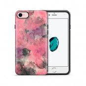 Tough mobilskal till Apple iPhone 7/8 - Vattenfärg - Svart/Rosa