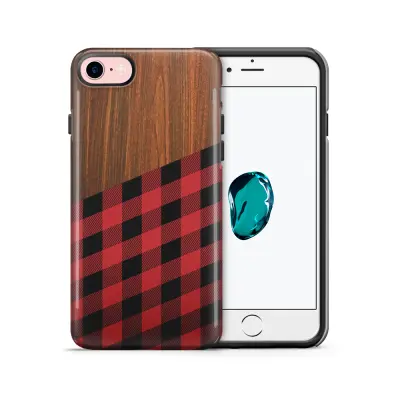 Tough mobilskal till Apple iPhone 7/8 - Wooden Lumberjack B