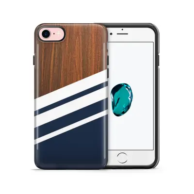 Tough mobilskal till Apple iPhone 7/8 - Wooden Navy B