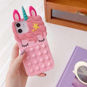 Unicorn Pop it fidget skal till iPhone 7/8/SE 2020/ SE 2022 - Rosa