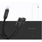 USAMS Adapter för iPhone X/8/7 Ladda och lyssna på musik samtidigt
