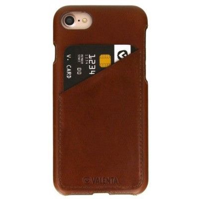 Valenta Back Cover Classic Luxe (iPhone SE2/8/7) - Ljusbrun