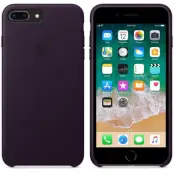 Apple Läderskal (iPhone (8/7 Plus) - Aubergine