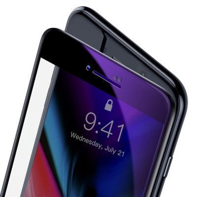 Baseus 0.23mm Böjd Härdat glas iPhone 8 Plus/7 Plus Svart