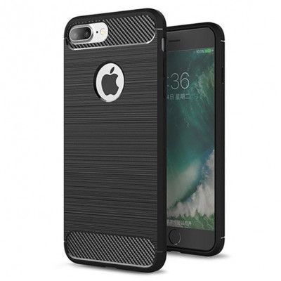 Carbon Flexible Skal iPhone 8 Plus / 7 Plus - Svart