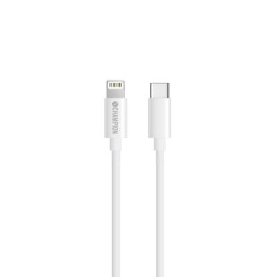 Champion Ladd&Synk kab USB-C till Lightning 1m Vit