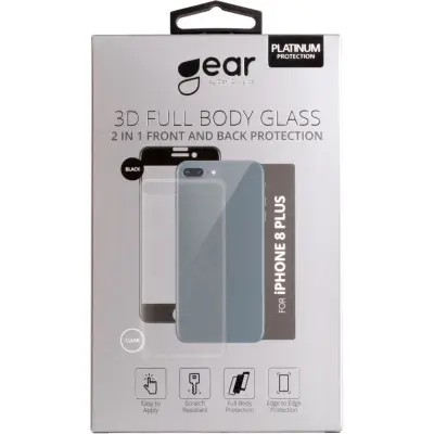 Gear Glass 3D Front&Back (iPhone 8 Plus) - Vit