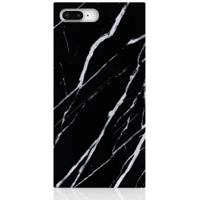 iDecoz Square Case - Marble (iPhone 8/7 Plus) - Svart