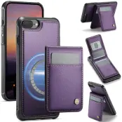 JEEHOOD J06 Läderfodral iPhone 8 Plus/7 Plus MagSafe Lila