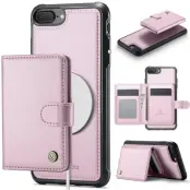JEEHOOD J09 Fodral i läder för iPhone 8 Plus / 7 Plus - Rosa