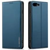 LC.IMEEKE L1 Series iPhone 8 Plus / 7 Plus Plånboksfodral Konstläder - Blå