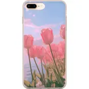 Mobilskal till Apple iPhone 8 Plus med Rosa Tulpaner