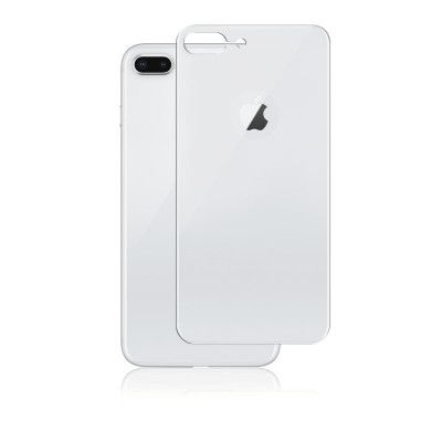 Panzer iPhone 8 Plus, Curved Silicate Glass Back, Silver