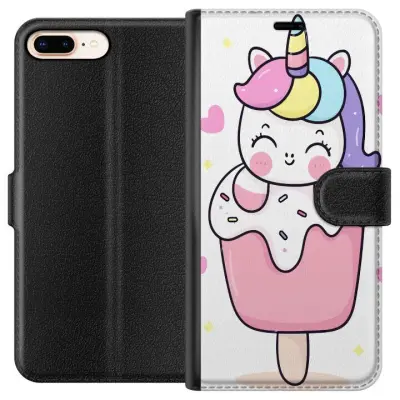 Plånboksfodral till Apple iPhone 8 Plus med Glad enhörning