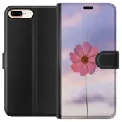 Plånboksfodral till Apple iPhone 8 Plus med Rosa blomma