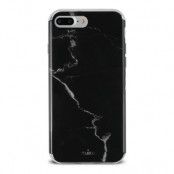 Puro Marble Cover iPhone 8/7/6/6S Plus - Svart