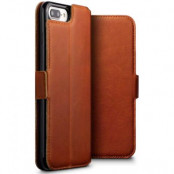 Äkra läder Plånboksfodral till iPhone 7 Plus & iPhone 8 Plus - Brun