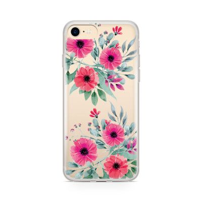 Skal till Apple iPhone 8 Plus - Rosa buketter