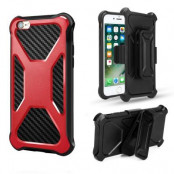 2-in-1 iPhone 7/8/SE 2020 mobilskal med bältesfodral - Röd