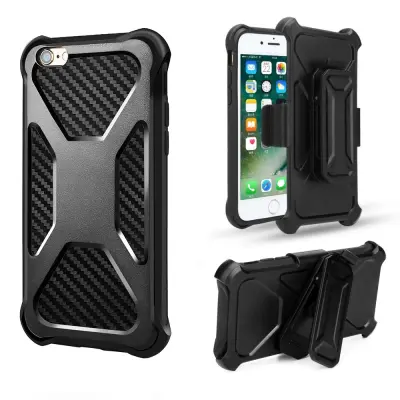 2-in-1 mobilskal med bältesfodral till iPhone 7/8/SE 2020 - Svart