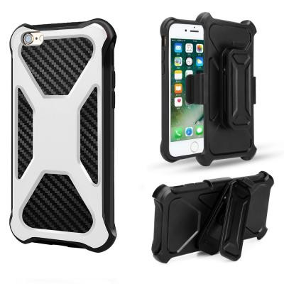 2-in-1 iPhone 7/8/SE 2020 mobilskal med bältesfodral - Vit