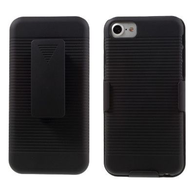 Belt Clip Kickstand Stand Skal till Apple iPhone 8/7 - Svart