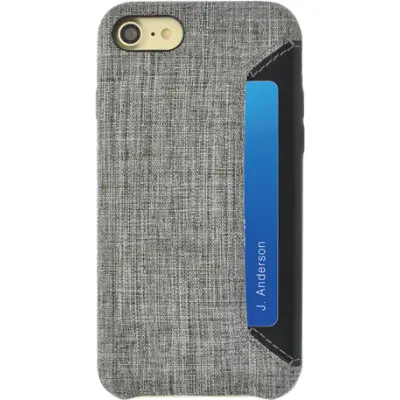 Brecca Fabric Card Cover (iPhone 8/7) - Grå