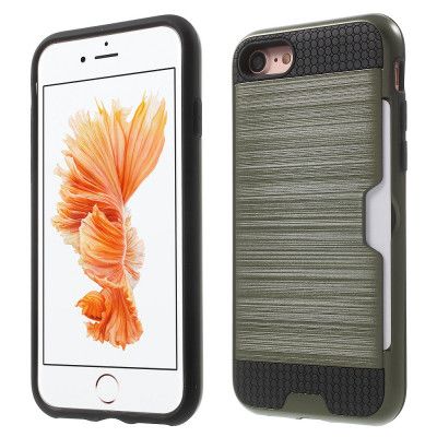 Brushed Hybrid Mobilskal till iPhone 8/7 - Army Green