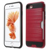 Brushed Hybrid Mobilskal till iPhone 8/7 - Röd