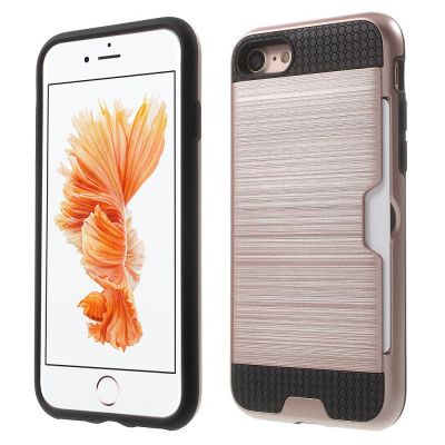Brushed Hybrid Mobilskal till iPhone 8/7 - Rose Gold