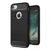 Carbon Fiber Brushed Mobilskal iPhone 8/7 - Svart