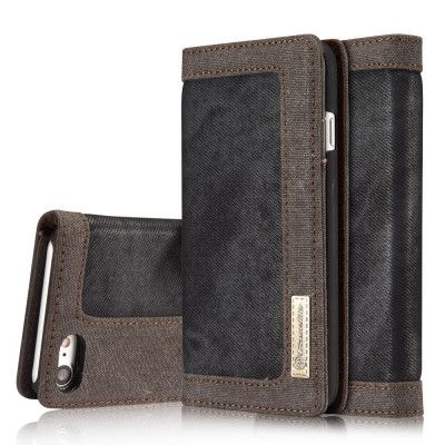 Caseme Canvas Plånboksfodral iPhone 8/7 - Svart