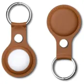 Trolsk PU Leather Key Ring (Apple AirTag) - Brun