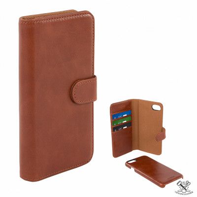 Champion Wallet Äkta Läder iPhone 7/8 - Brun