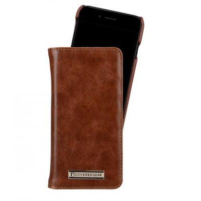 CoveredGear Signature Plånboksfodral till iPhone 8 - Brun