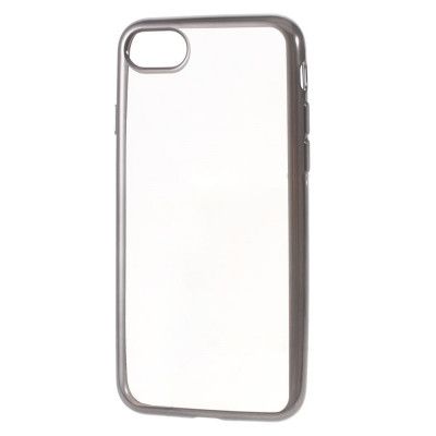 Electroplating Edge Mobilskal till iPhone 8/7 - Grå/Transparent
