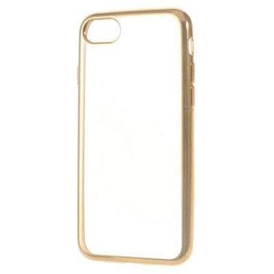 Electroplating Edge Mobilskal till iPhone 7/8/SE 2020 - Guld/Transparent