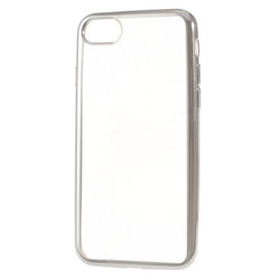 Electroplating Edge Mobilskal till iPhone 7/8/SE 2020 - Silver/Transparent