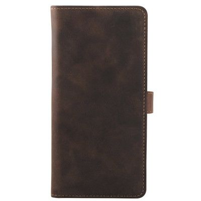 Essentials Plånboksfodral av äkta läder till iPhone 8/7 - Mörkbrun