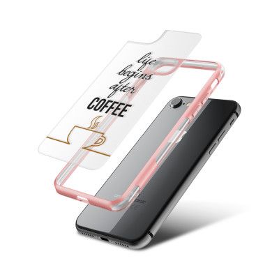 Fashion mobilskal till Apple iPhone 8 - Life Begins after Coffee