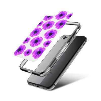 Fashion mobilskal till Apple iPhone 8 - Lila sommarblommor