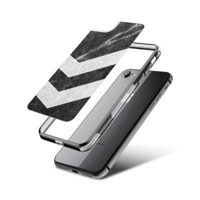 Fashion mobilskal till Apple iPhone 8 - Marble arrows down