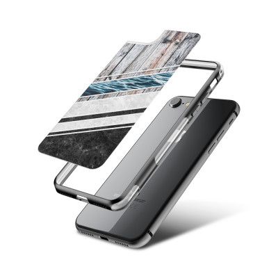 Fashion mobilskal till Apple iPhone 8 - MarbleWood river-stripe