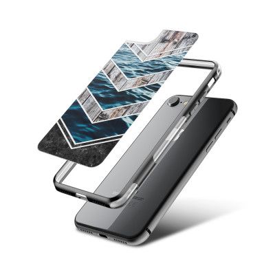 Fashion mobilskal till Apple iPhone 8 - MarbleWood river-stripes