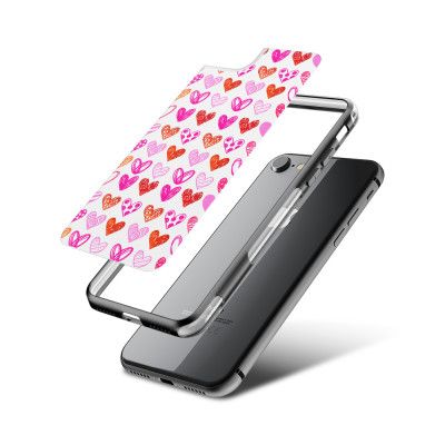 Fashion mobilskal till Apple iPhone 8 - Multiple hearts