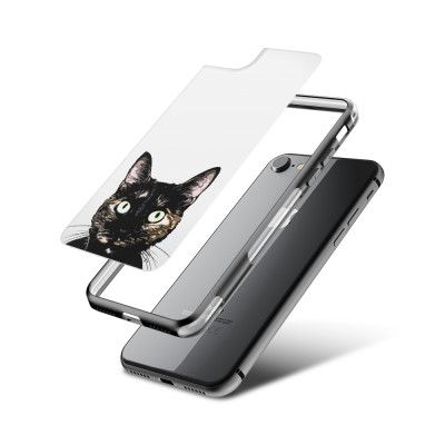 Fashion mobilskal till Apple iPhone 8 - Peeking Cat