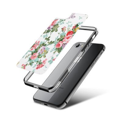 Fashion mobilskal till Apple iPhone 8 - Sommarblommor - Vit