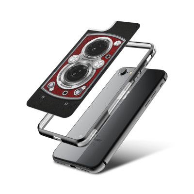 Fashion mobilskal till Apple iPhone 8 - Vintage Camera Red