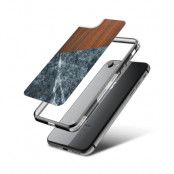 Fashion mobilskal till Apple iPhone 8 - Wooden Marble Dark B